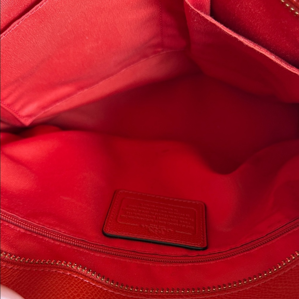 Coach Scarlet Leather Tote - Picture 8 of 14